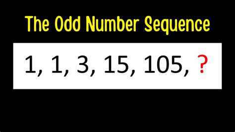 sequence of odd numbers|Sequence of Odd Numbers .